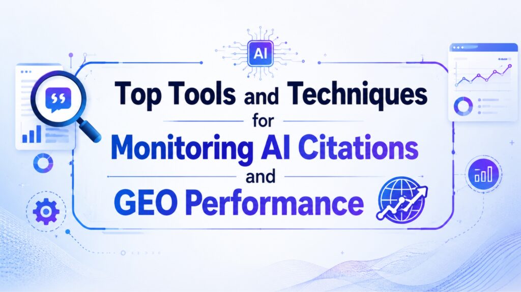 Top Tools and Techniques for Monitoring AI Citations and GEO Performance